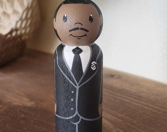 Martin Luther King peg doll, MLK doll, MLK JR, Civil rights activist, inspirational person, black history month