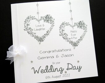 Personalised Wedding Day Congratulations Card with Venue illustration, Epiphany Designs NI