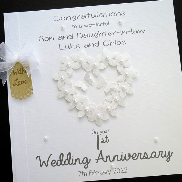 Anniversary Cards Daughter and Son in Law - Etsy UK