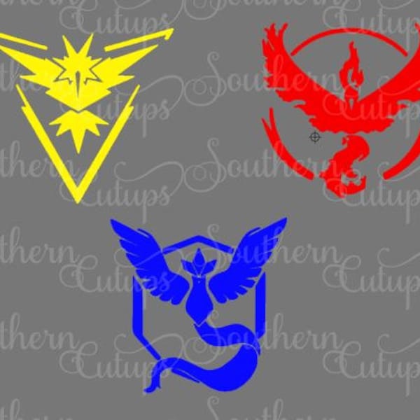 Pokemon Go Decal | Team Instinct | Team Valor | Team Mystic | Car decal | Yeti decal | Notebook or Laptop decal | Pokemon GO!