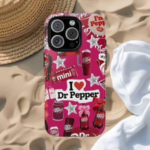 Dr Pepper Handyhülle, Vintage Soda Liebhaber Geschenk, Soft Touch Handyhülle, lustiges Getränkezubehör, einzigartiges Foodie Design