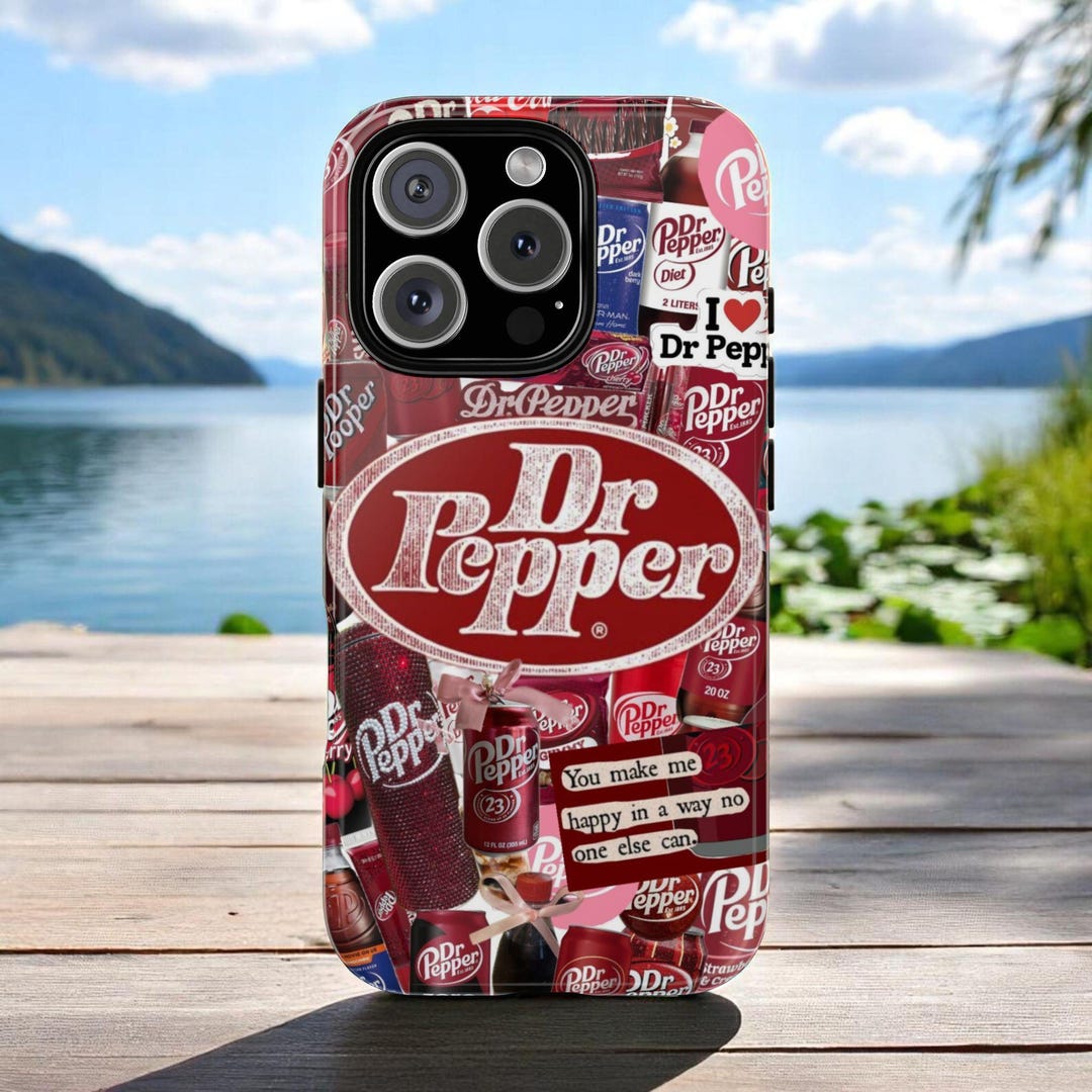 Dr Pepper Phone Case, Retro Soda Lover Gift, Cute Cell Covers for Dr