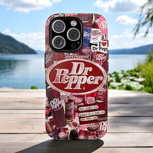 Dr Pepper Handyhülle, Retro Soda Liebhaber Geschenk, süßes Handy Cover für Dr Pepper Fans, lustiges Getränkezubehör, einzigartiges Geburtstagsgeschenk
