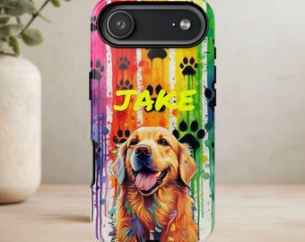 Golden Retriever Personalized Phone Case | Tough Cases for Iphone Samsung Google Pixel