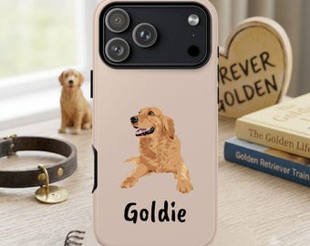 Personalisierte Handyhülle mit Golden-Retriever-Motiv | iPhone, Samsung, Google Pixel