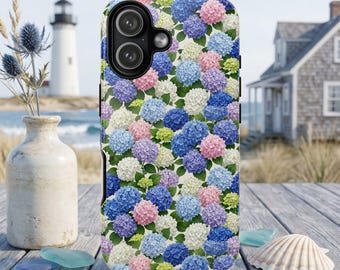 アジサイ柄のiPhone/Samsung/Google Pixel用タフケース | 花柄スマホケース