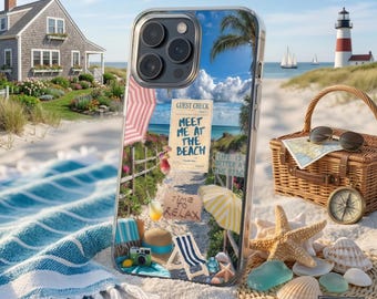 Meet Me at the Beach Tropical Phone Case | iPhone Samsung Google Pixel