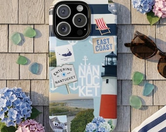 Funda para teléfono Nantucket Beach: diseño costero, resistente a impactos