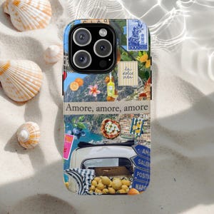 Coquette Italian Summer Collage Phone Case: Coastal Italy Design