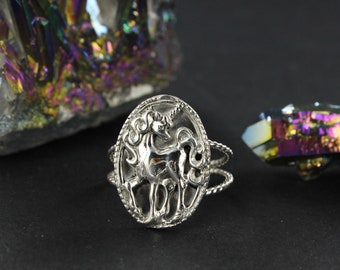 Everyday wear ring with unicorn or flower or anchor make your choise - Handmade B0163