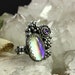 Aqua aura quartz ring - Sterling silver ring - Bridal ring - Boho ring - Handmade B0069