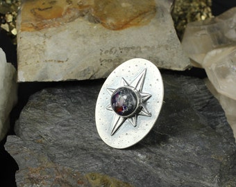 Collection "Guiding star Vol.2"  Galaxy opal ring, Handmade B0478