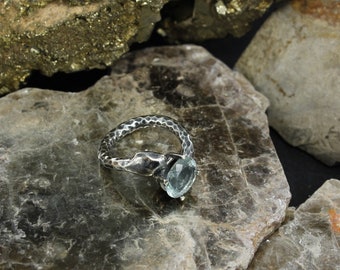 Snake and stone ring, Choose your stone - Handmade B0432