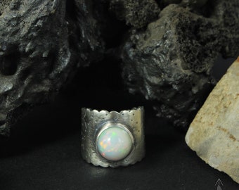 Collection "Guiding star Vol.3" Opal ring, Handmade B0510