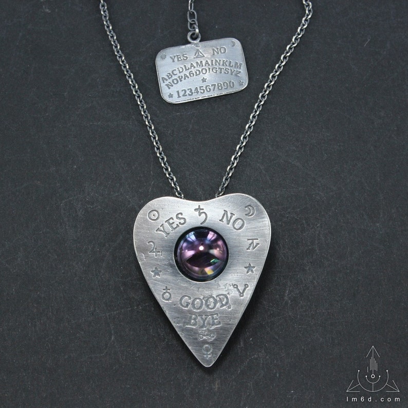 Ouija planchette board necklace Handmade C0386 Alchimy/AuraQuartz