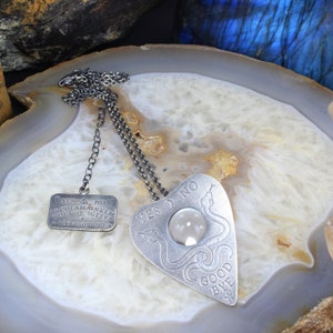 Ouija planchette board necklace Handmade C0386 Snakes/Cristal
