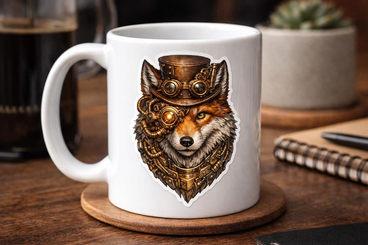 Steampunk Fox PNG Transparent Background Digital Download - Etsy