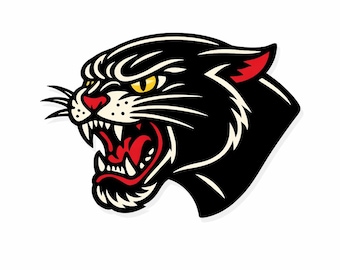 Black Panther Tattoo Style PNG, Fierce Graphic (Digital Download)