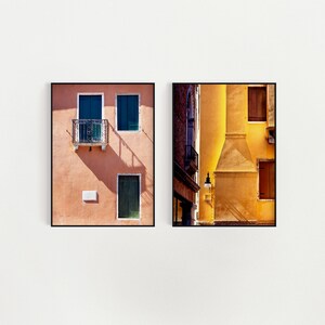 Venice Photography, Set of 2 Prints, Italy Wall Art, European Home Decor, Wanderlust Gift, Housewarming, Venice Houses Print