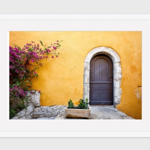 France Provence Print, Yellow Wall Art, Door Print, Rustic Fine Art Print, France Photography, Europe Travel Print, France Home Decor