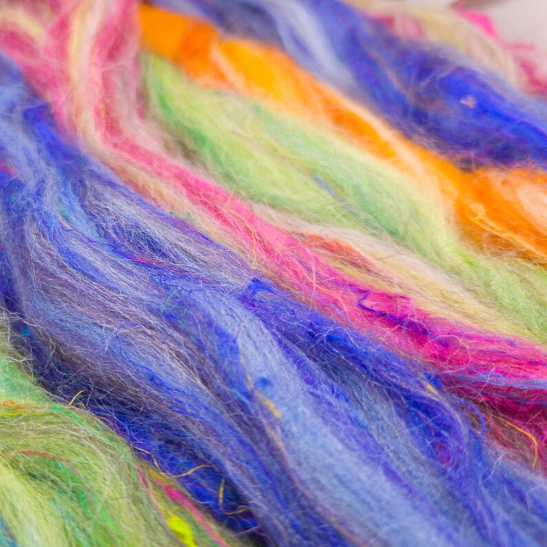 Rhubarb - Corriedale, UK Alpaca & Sari Silk