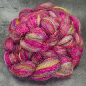 Rhubarb - Corriedale, UK Alpaca & Sari Silk