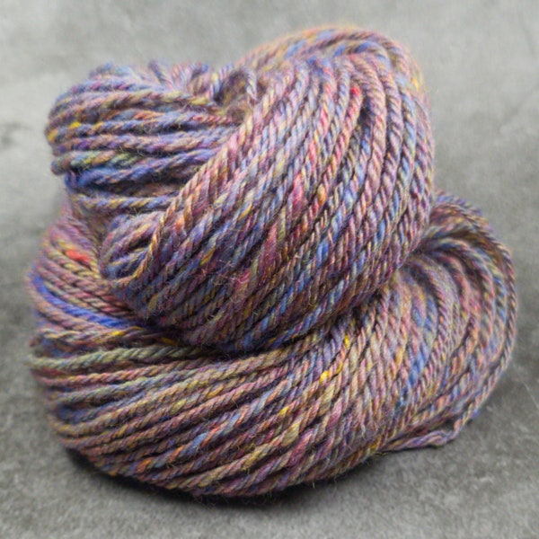 Handspun, DK/Worsted yarn, 19g mini skein, merino wool & silk, Pink Multi