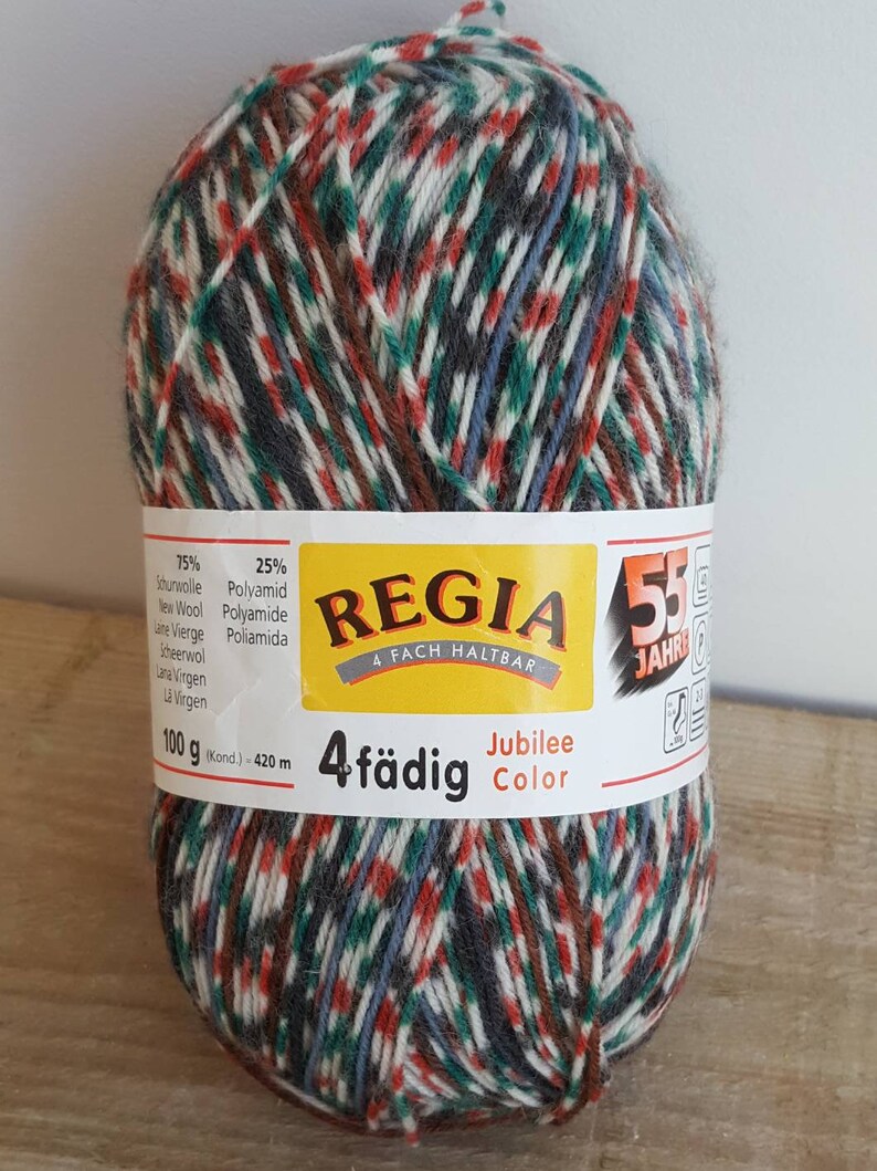 Regia 4 Ply Jubilee Color 100g Self Patterning Sock Yarn Brasil 5465