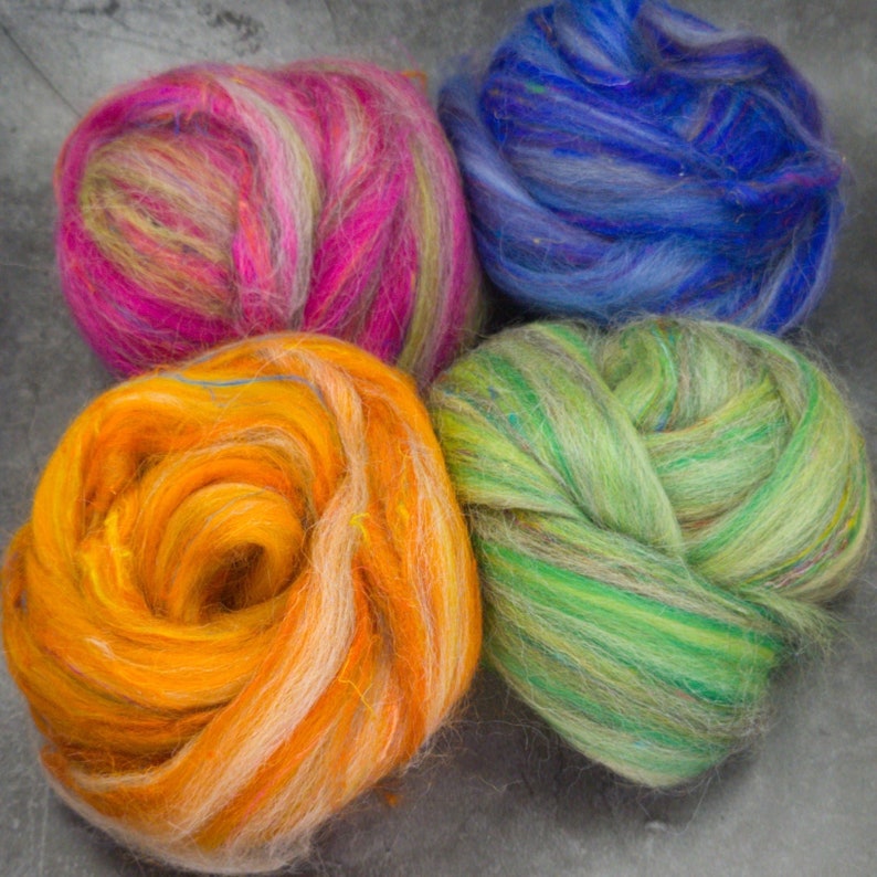Gooseberry - Corriedale, UK Alpaca & Sari Silk