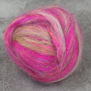 Rhubarb - Corriedale, UK Alpaca & Sari Silk