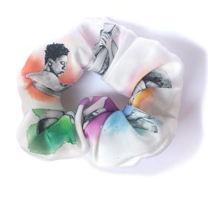Coletero ilustrado – Coletero artístico de acuarela – Accesorio de tela hecho a mano
