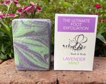 LAVENDER MINT Pumice Soap, Handmade Cold Process Soap, Footsie Polish~The Ultimate Foot Exfoliation!!!