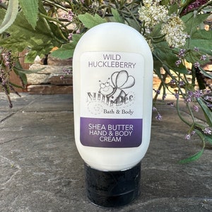 WILD HUCKLEBERRY Hand Cream, Body Cream, Shea Butter Handmade Cream