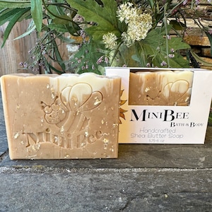 OATMEAL MILK and HONEY Shea Butter Soap, Handmade Soap, Cold Process Soap, Moisturizing image 1