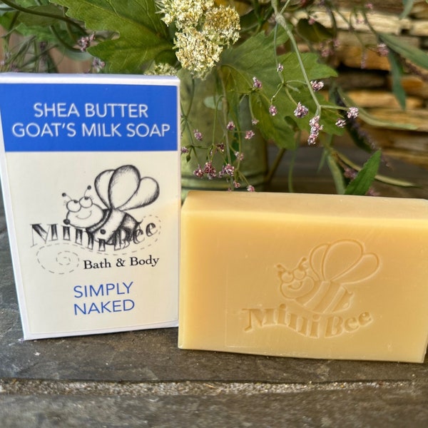 SIMPLY NAKED Goats Milk Soap, Shea Butter Soap, Handmade Soap, Cold Process Soap, Moisturizing