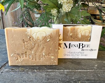 OATMEAL MILK and HONEY Shea Butter Soap, Handmade Soap, Cold Process Soap, Moisturizing
