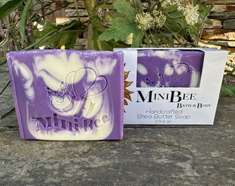 LAVENDER FIELDS Shea Butter Soap, Handmade Cold Process Soap, Moisturizing