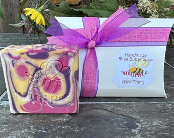 WILD THING Shea Butter Soap, Handmade Cold Process Soap, Moisturizing