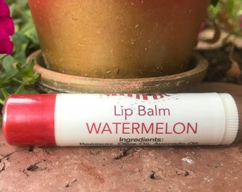 WATERMELON Natural Beeswax Lip Balm