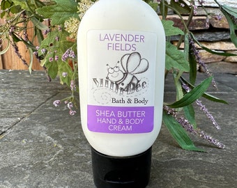 LAVENDER FIELDS Hand Cream, Body Cream, Shea Butter Handmade Cream