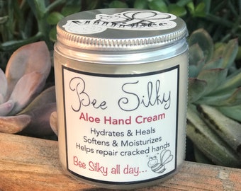 ALOE VERA  Unscented Hand Cream, Shea Butter Handmade Cream