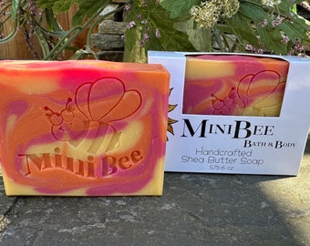 MANGO SORBET Shea Butter Soap, Handmade Cold Process Soap, Moisturizing