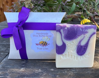 TRUE LILAC Shea Butter Soap, Handmade Soap, Cold Process Soap, Moisturizing