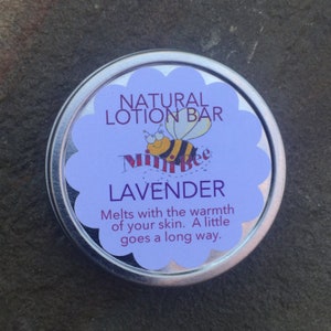 LAVENDER Natural Lotion Bar, Solid Body Butter