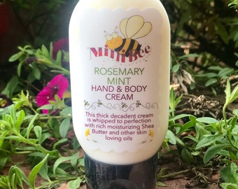 ROSEMARY MINT Hand Cream, Body Cream, Shea Butter Handmade Cream