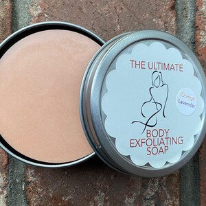 ORANGE LAVENDER Exfoliating Soap, Handmade Soap