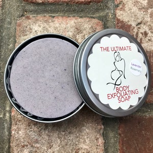 LAVENDER ROSEMARY Exfoliating Soap, Handmade Soap