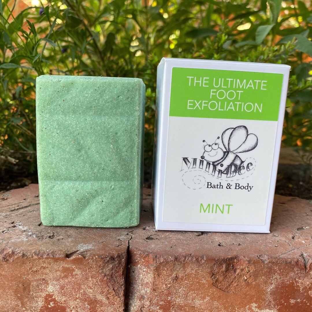MINT Pumice Soap, Handmade Soap, Cold Process Soap, Footsie Polishthe