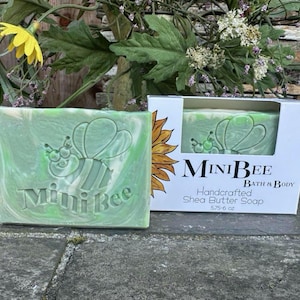 ROSEMARY MINT Shea Butter Soap, Handmade Soap, Cold Process Soap, Moisturizing