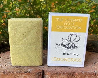 LEMONGRASS Pumice Soap, Handmade Cold Process Soap, Footsie Polish~The Ultimate Foot Exfoliation!!!